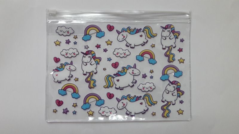 43789638-1.jpg Pvc Şeffaf İcon Baskılı Çanta DL1071 - Görsel 1