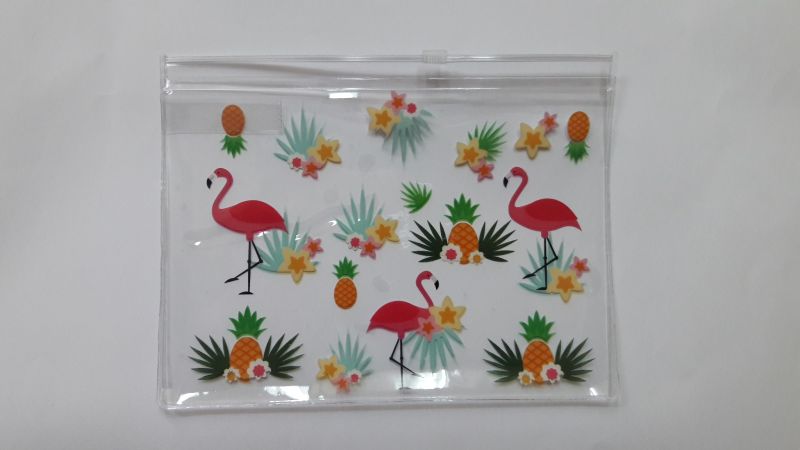 43789926-2.jpg Pvc Şeffaf İcon Baskılı Çanta DL1081 - Görsel 1
