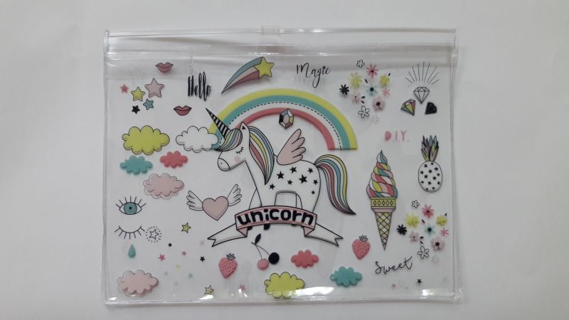 43789974-1.jpg Pvc Şeffaf İcon Baskılı Çanta DL1341 - Görsel 1