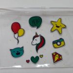 Pvc Şeffaf İcon Baskılı Çanta DL1342