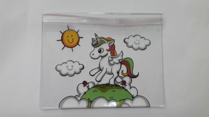 43790070-2.jpg Pvc Şeffaf İcon Baskılı Çanta DL1086 - Görsel 1