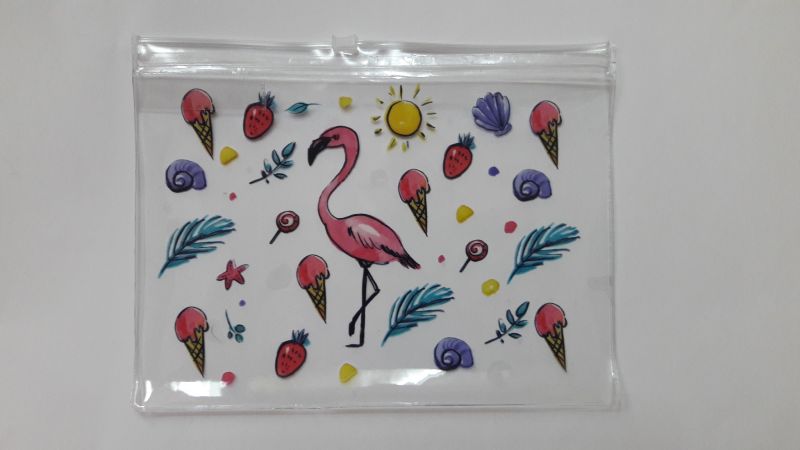 43790190-1.jpg Pvc Şeffaf İcon Baskılı Çanta DL1349 - Görsel 1
