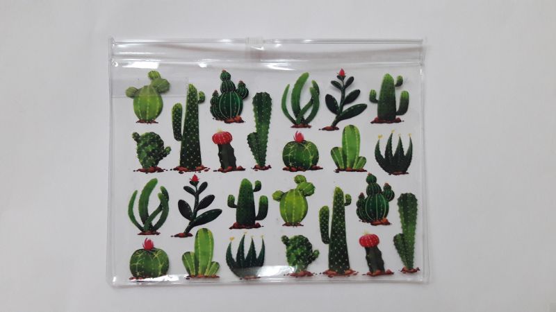 43790226-2.jpg Pvc Şeffaf İcon Baskılı Çanta DL1092 - Görsel 1